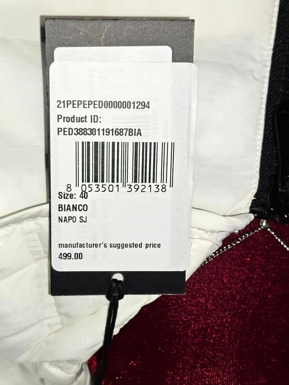 NWT Peuterey Women's Bianco Polyester Quilted Down Jacket Size 40 S 1937 - Picture 9 of 16
